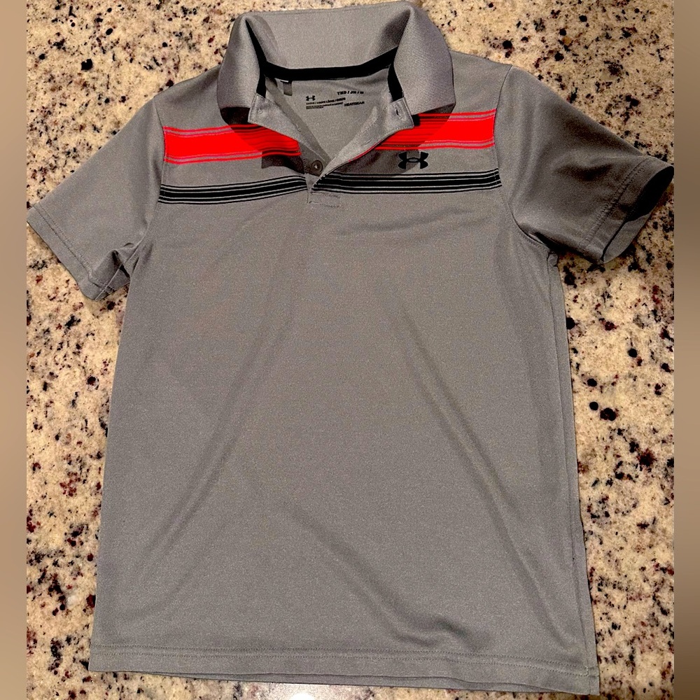 Boys size medium under armour polo